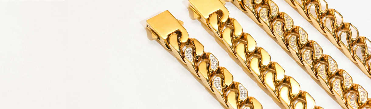 Solid Gold Chains and Bracelets