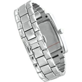 Emporio Armani Mens Stainless Steel Rectangle Watch AR0145