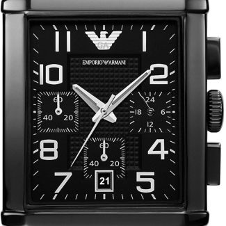 Emporio Armani Mens Classic Chronograph Stainless Steel Watch AR0335