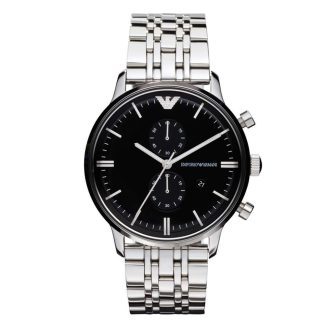 Emporio Armani Mens Silver Classic Watch AR0389