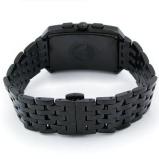 Emporio Armani Mens Black Steel Rectangular Chrnograph watch AR0475