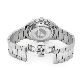 Emporio Armani Mens Silver Chronograph Watch AR0585