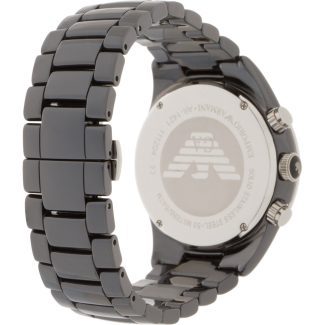 Emporio Armani Mens Black Ceramic Chrono Watch AR1421