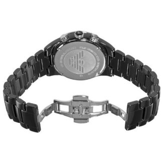 Emporio Armani Mens Black Ceramic Chrono Watch AR1429