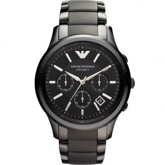 Emporio Armani Mens Black Ceramic Chronograph Watch AR1452