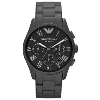Emporio Armani Mens Black Ceramic Chronograph Watch AR1457