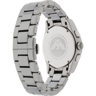 Emporio Armani Mens Silver Ceramic Watch AR1465