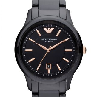 Emporio Armani Mens Black Ceramic Watch AR1466