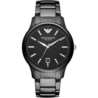 Emporio Armani Mens Black Ceramic Watch AR1475