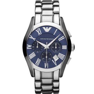 Emporio Armani Mens Silver Chronograph Watch AR1635