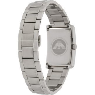Emporio Armani Mens Rectangle Silver Watch AR1638