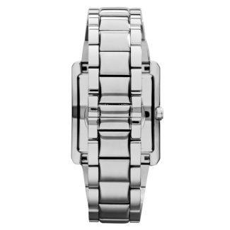 Emporio Armani Mens Rectangle Silver Watch AR1643