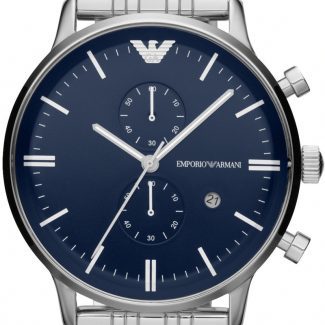 Emporio Armani Mens Silver Watch AR1648