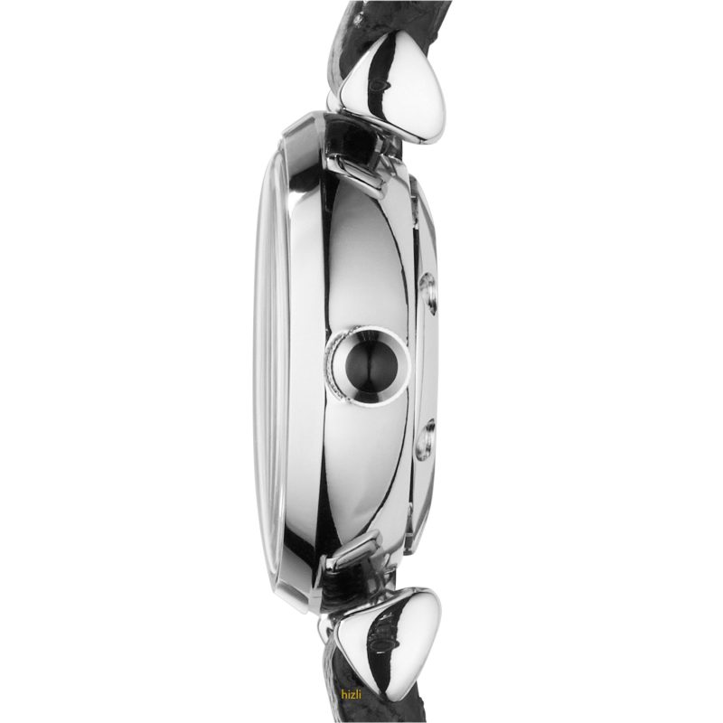 Emporio Armani Small Black Leather Watch AR1684