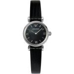 Emporio Armani Small Black Leather Watch AR1684