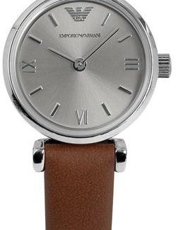 Emporio Armani Small Brown Leather Watch AR1685