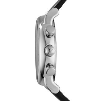 Emporio Armani Mens Black Classic Leather Watch AR1733