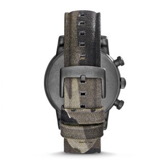 Emporio Armani Mens Gun Metal Camouflage Chrono Watch AR1817