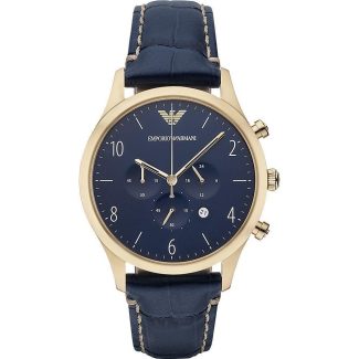 Emporio Armani Mens Blue Chronograph Watch AR1862
