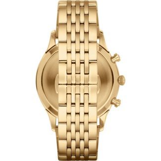 Emporio Armani Mens Stainless Steel Gold Chronograph Watch AR1893