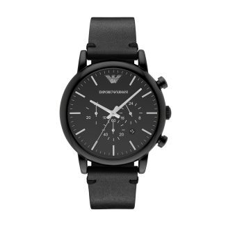 Emporio Armani Mens Black Chronograph Watch AR1918