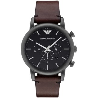 Emporio Armani Mens Brown Chronograph Watch AR1919
