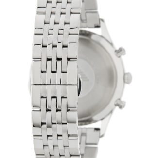 Emporio Armani Mens Retro Silver Chronograph Watch AR1942