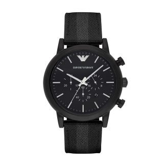 Emporio Armani Mens Luigi Black Dial Watch AR1948