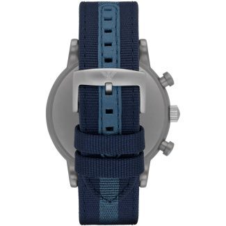 Emporio Armani Mens Luigi Blue Dial Watch AR1949
