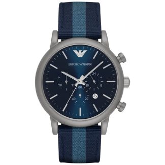 Emporio Armani Mens Luigi Blue Dial Watch AR1949