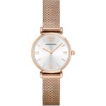 Emporio Armani Ladies Slim Mesh Rose Gold Watch AR1956
