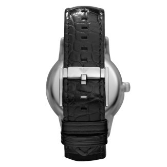 Emporio Armani Mens Simple Black Leather watch AR2411