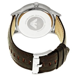 Emporio Armani Mens Simple Brown Leather watch AR2413