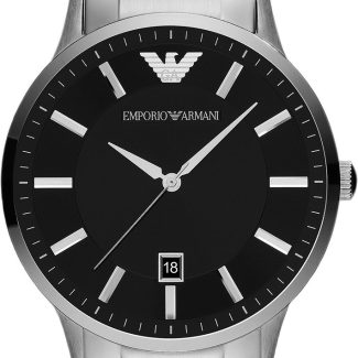 Emporio Armani Mens Silver Watch AR2457