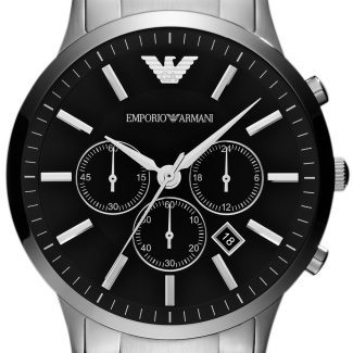 Emporio Armani Mens Silver Sportivo Chronograph Watch AR2460