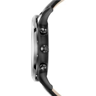 Emporio Armani Mens Black Leather Chronograph Watch AR2461