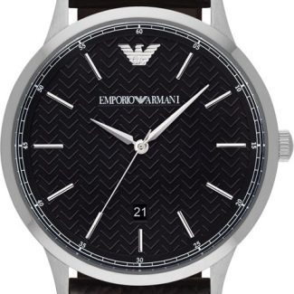 Emporio Armani Mens Brown Leather Watch AR2480