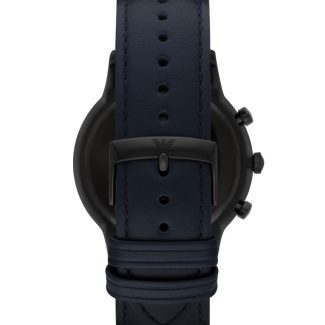 Emporio Armani Mens Black Leather Watch AR2481
