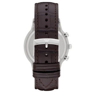 Emporio Armani Mens Brown Leather Watch AR2482