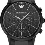 Emporio Armani Mens Black Chronograph Watch AR2485