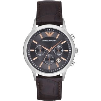 Emporio Armani Mens Brown Leather Watch AR2513