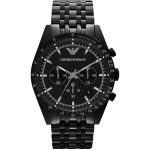 Emporio Armani Mens Black Stainless Steel Watch AR5989