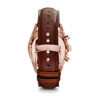Emporio Armani Mens Brown Leather Watch AR5995