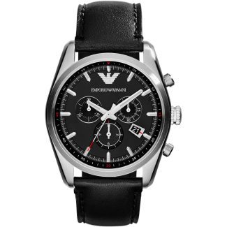 Emporio Armani Mens Leather Sportivo Watch AR6039