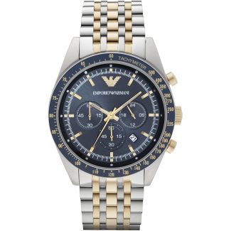 Emporio Armani Mens Classic Silver & Gold Watch AR6088