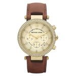 Michael Kors Ladies Gold & Brown Parker Watch MK2249