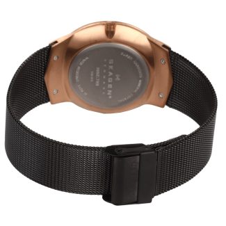Skagen Mens Aktiv Titanium Black & Rose Gold Watch 809XLTRB