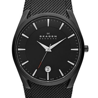 Skagen Mens Aktiv Black Titanium Watch SKW6009