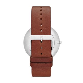 Skagen Mens Ancher Brown Leather Watch SKW6082