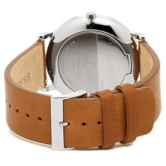 Skagen Mens Hagen Brown Leather Watch SKW6273